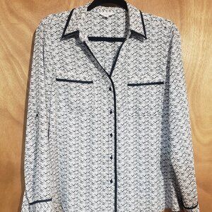 Candies Black & White Blouse (sz Lge)
